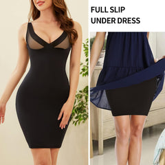 Women'S Full Slip for under Dresses Skirt Camisole Dress Slip Shapewear Deep V Slip Body Shaper