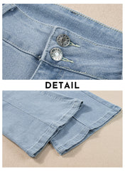 Women'S Casual Wide Leg Jeans Boyfriend Baggy High Waist Denim Pants with Pockets