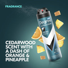 Ultra Clear Long Lasting Men'S Antiperspirant Deodorant Dry Spray Twin Pack, Fresh, 3.8 Oz