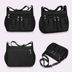 Women Shoulder Bags Cross Body Bag Handbags Tote Bag with Adjustable Handles - Black