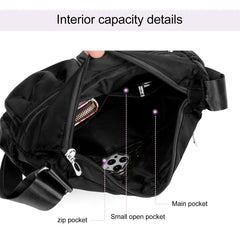 Women Shoulder Bags Cross Body Bag Handbags Tote Bag with Adjustable Handles - Black