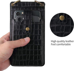 Lightweight Crossbody Phone Bag for Women Crocodile Pattern One-Shoulder Mobile Phone Bag, Cross-Body Long Card Wallet