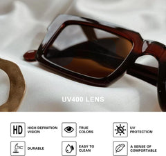 Sunglasses for Women Minimalist Classic Design Fashion UV400 Square Sun Glasses Unisex TY2984