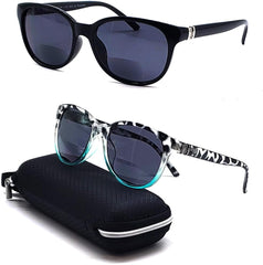 Bifocal Sunglasses Reading Glasses Sun Reader for Women (FREE Case) Fashion Designer Cateyes Vintage