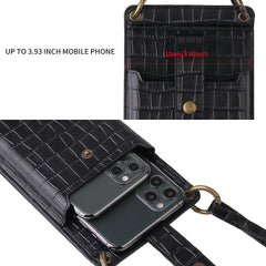 Lightweight Crossbody Phone Bag for Women Crocodile Pattern One-Shoulder Mobile Phone Bag, Cross-Body Long Card Wallet