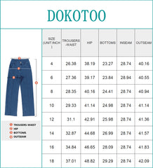 Women'S Casual Wide Leg Jeans Boyfriend Baggy High Waist Denim Pants with Pockets