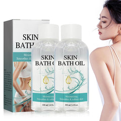 Skin Bath Oil so Soft Sensual,Original Skin Bath Oil so Soft,Original Skin Bath Oil,Skin Moisturizing Smoothes & Softens Skin Soft for Women & Men (2PCS), Clear