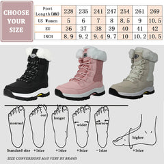 Women Mid-Calf Winter Outdoor Snow Boots 11 Female