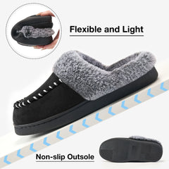 Slippers for Women Fuzzy Slippers Memory Foam Anti-Slip House Shoes