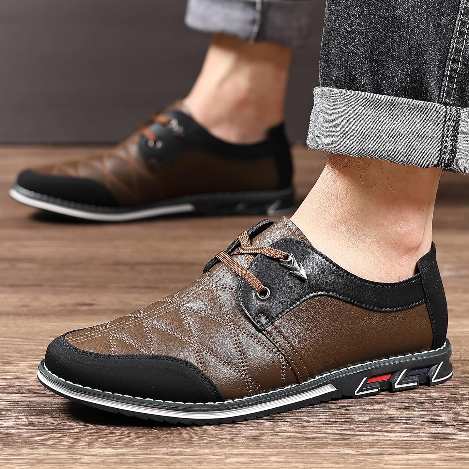 Mens Casual Shoes Fashion Sneakers Dress Shoes for Men Walking Shoes Business Office Comfort Loafers