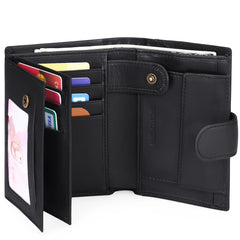 Mens Wallets with RFID Protection,Genuine Leather Wallet for Men,Trifold Wallet with 16 Card Slots & Coin Compartment
