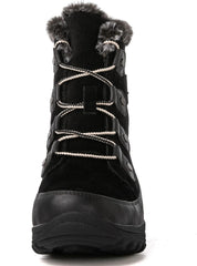 Women'S Snow Boots Mid Calf Warm Winter Fashion Boots Comfortable Lace-Upwaterproof Boots Insulated Non-Slip Outdoor Shoes for Women