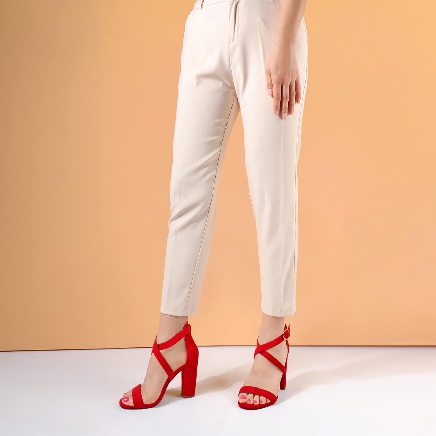 Women'S Chunky High Heel Sandal Strappy Open Toe Ankle Strap Dress Shoes for Women Bridesmaid Ladies in Wedding Bridal Evening Homecoming Prom