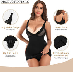 Women'S Full Slip for under Dresses Skirt Camisole Dress Slip Shapewear Deep V Slip Body Shaper