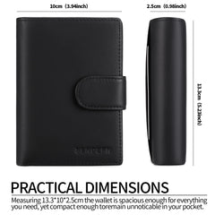 Mens Wallets with RFID Protection,Genuine Leather Wallet for Men,Trifold Wallet with 16 Card Slots & Coin Compartment