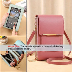 Anti-Theft Leather Bag,Small Crossbody Cell Phone Purse Wallet for Women,Rfid Block Phone Purse Crossbody with Shoulder Strap