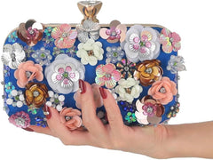 Beaded Purses for Women Gold Black Clutch Evening Bags Flower Clutch Cocktail Purses for Women Wedding Guest