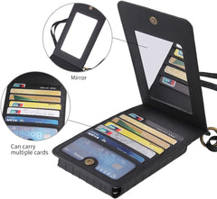 Lightweight Crossbody Phone Bag for Women Crocodile Pattern One-Shoulder Mobile Phone Bag, Cross-Body Long Card Wallet