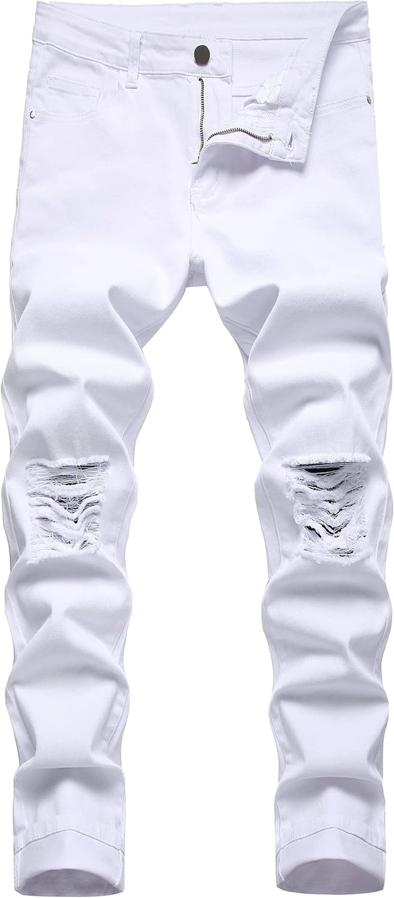 Men'S Skinny Ripped Jeans Slim Fit Distressed Stretch Denim Pants