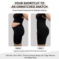 Women'S Shapewear Shorts High Waist Tummy Control Body Shaper Thigh Slimmer Slimming Panties