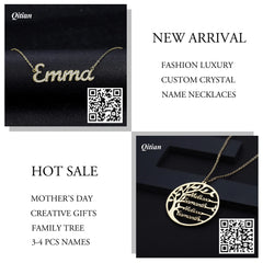 Personalized Infinity Name Necklace 18K gold plated Stainless Steel Choker Custom Necklaces&Infinity Pendant Friendship Necklace