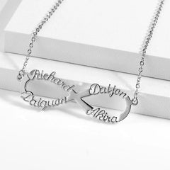 Personalized Infinity Name Necklace 18K gold plated Stainless Steel Choker Custom Necklaces&Infinity Pendant Friendship Necklace