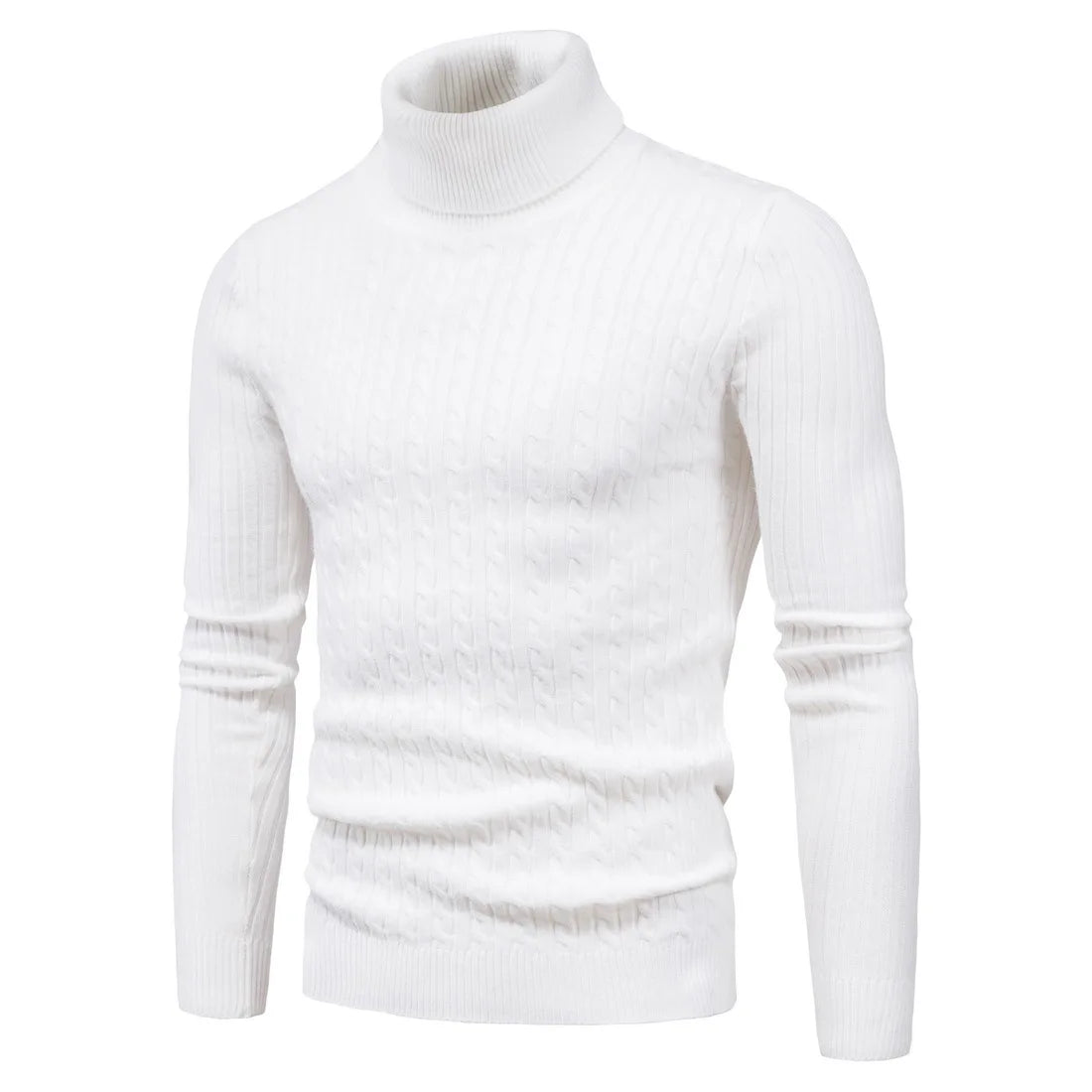 Warm Turtleneck Sweater Men  Pull Homme Casual Pullovers Male Outwear Slim Knitted Sweater