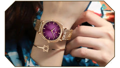 Women Watches Fashion Red Ladies Quartz Watch with Snake Pattern Genuine Leather Strap Simple Female Wristwatches