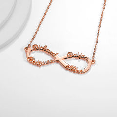 Personalized Infinity Name Necklace 18K gold plated Stainless Steel Choker Custom Necklaces&Infinity Pendant Friendship Necklace