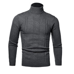 Warm Turtleneck Sweater Men  Pull Homme Casual Pullovers Male Outwear Slim Knitted Sweater