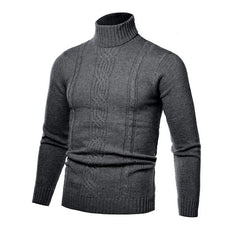Warm Turtleneck Sweater Men  Pull Homme Casual Pullovers Male Outwear Slim Knitted Sweater