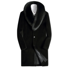 AYUNSUE Winter Jacket Men Clothing Suede Parka 100% Wool Fur Coat Male Real Fox Fur Collar Jackets 2020 Chaqueta Hombre LXR797