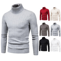 Warm Turtleneck Sweater Men  Pull Homme Casual Pullovers Male Outwear Slim Knitted Sweater