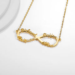 Personalized Infinity Name Necklace 18K gold plated Stainless Steel Choker Custom Necklaces&Infinity Pendant Friendship Necklace