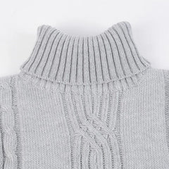 Warm Turtleneck Sweater Men  Pull Homme Casual Pullovers Male Outwear Slim Knitted Sweater