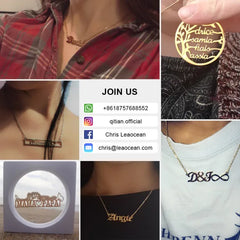 Personalized Infinity Name Necklace 18K gold plated Stainless Steel Choker Custom Necklaces&Infinity Pendant Friendship Necklace