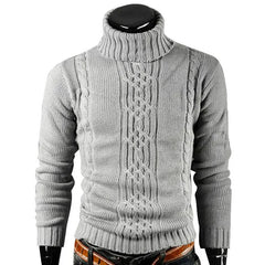 Warm Turtleneck Sweater Men  Pull Homme Casual Pullovers Male Outwear Slim Knitted Sweater