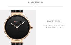 CURREN Brand Fashion Wristwatches Women Stainless Steel Band Women Dress Watches Women Quartz-Watch Relogio Feminino New