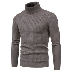 Warm Turtleneck Sweater Men  Pull Homme Casual Pullovers Male Outwear Slim Knitted Sweater