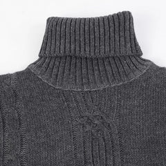 Warm Turtleneck Sweater Men  Pull Homme Casual Pullovers Male Outwear Slim Knitted Sweater