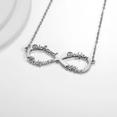 Personalized Infinity Name Necklace 18K gold plated Stainless Steel Choker Custom Necklaces&Infinity Pendant Friendship Necklace