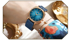 Women Watches Fashion Red Ladies Quartz Watch with Snake Pattern Genuine Leather Strap Simple Female Wristwatches