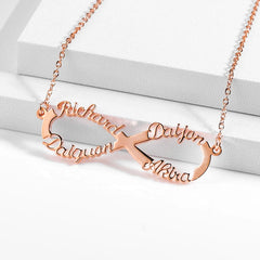 Personalized Infinity Name Necklace 18K gold plated Stainless Steel Choker Custom Necklaces&Infinity Pendant Friendship Necklace
