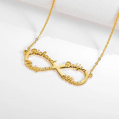 Personalized Infinity Name Necklace 18K gold plated Stainless Steel Choker Custom Necklaces&Infinity Pendant Friendship Necklace