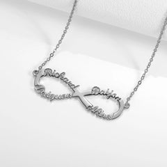 Personalized Infinity Name Necklace 18K gold plated Stainless Steel Choker Custom Necklaces&Infinity Pendant Friendship Necklace