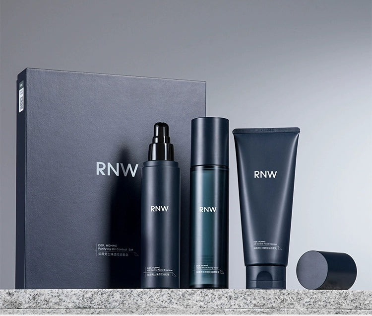 Men's Suit Facial Cleanser Oil Control Moisturizer Gift Toner and Lotion