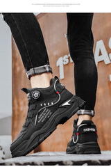 CYYTL Casual Winter Mens Boots Outdoor Shoes Work Hiking Ankle Chelsea Cowboy Tactical Platform Designer Luxury Leather Sneakers