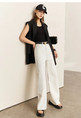 Amii Minimalism Women Jeans 2024 Spring Vintage Denim Pants Loose Wide Leg Pants Women's Casual Pants Female Trousers 12270097