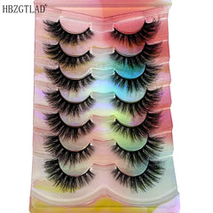 New Handmade 3D Mink Eyelashes Curled Winged Natural Realistic Messy End Eye Elongated Thick False Eyelashes Soft Fake Eyelashes