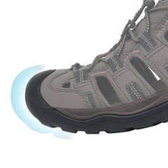 GRITION Men Outdoor Sandals Flat Casual Non Slip Quick Drying Male Beach Shoes Hiking Walking Breathable Fashion Big Size 46 New